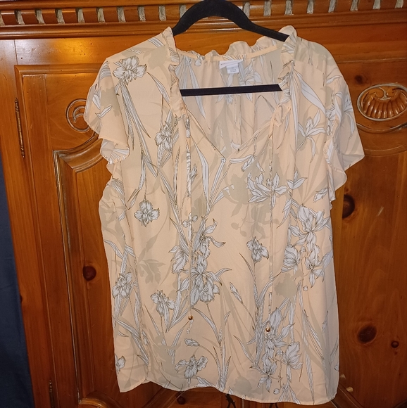 Plus size Liz Claiborne Floral Top, Womens, 1X - Picture 1 of 4